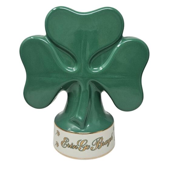Vintage Lionstone Ceramic Shamrock Erin Go Bragh Irish Decanter St. Patricks Day - Picture 1 of 3